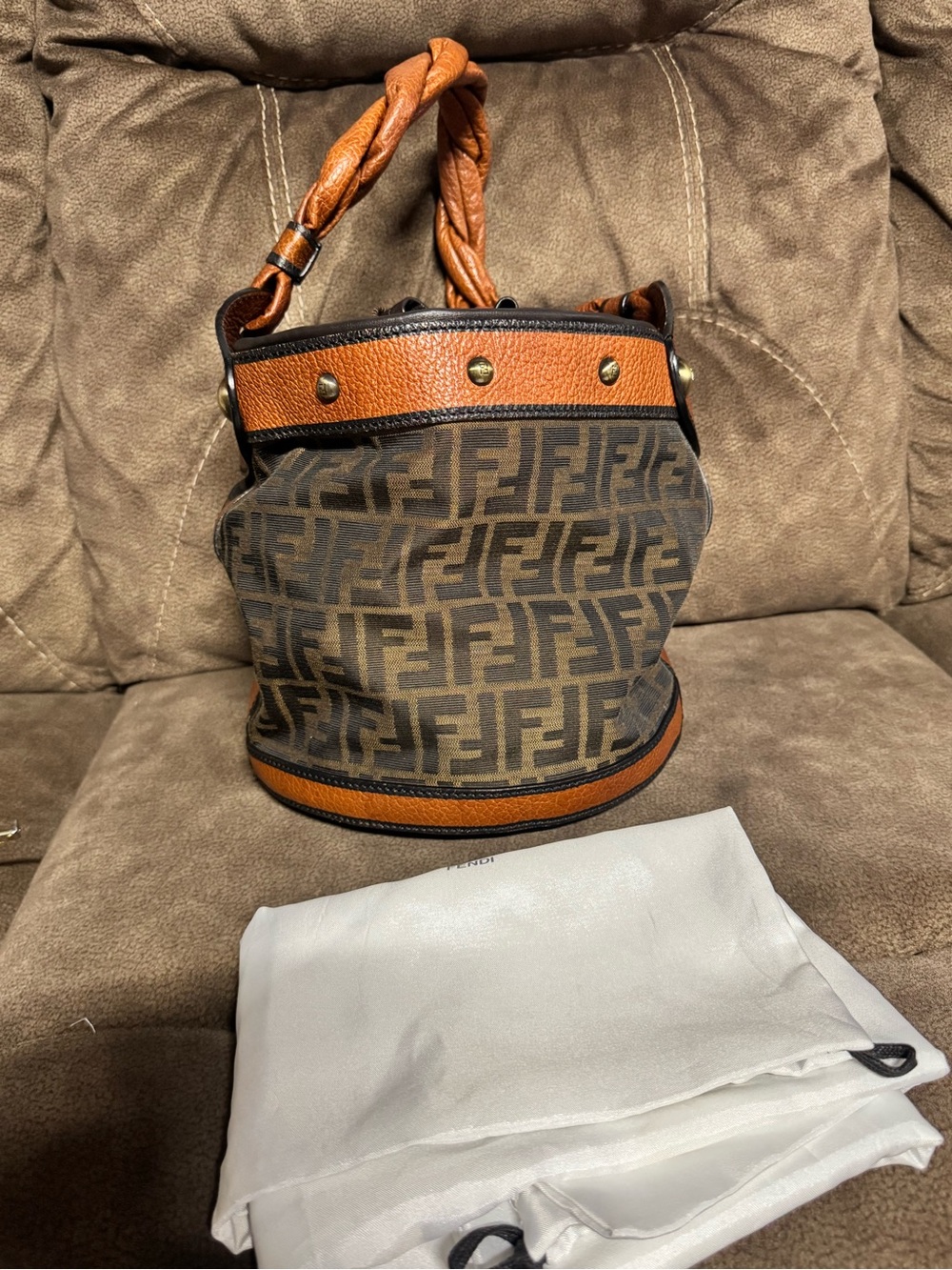 Fendi Zucca Canvas Bucket Bag